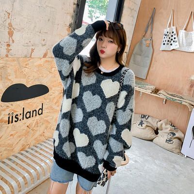 シャギー ニット カットソー セーター トップス カジュアル レディース 長袖 きれいめ 体型カバー ビジュー オーバーサイズ おしゃれ 可愛い ドロップショルダ 