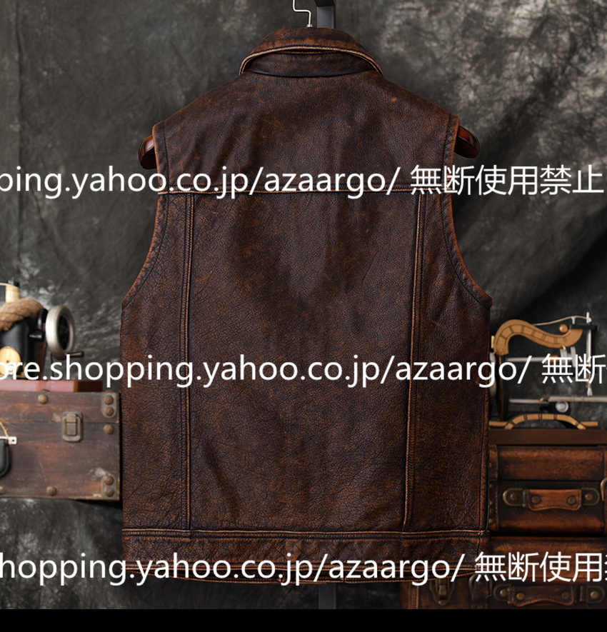 レザーベスト メンズ ラムレザー ベスト 牛革 高級レザー チョッキ バイク用ベスト フォーマル 通勤 ジレベスト 大きいサイズ カジュアル 