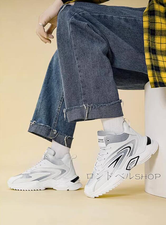 スニーカー メンズ ランニング運動靴 6 8 10CM カジュアル通勤 おしゃれ 通学 シークレットクッション 厚底 身長UP スポーツ 