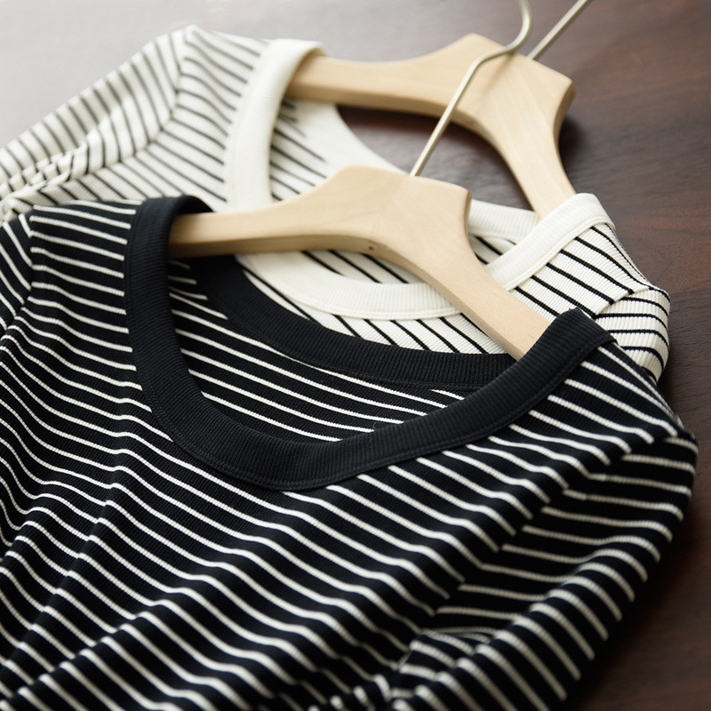 Tシャツ レディース 長袖 カットソー ボーダー Tシャツ 女性用 日常 無地 通勤 シンプル 細身 リブ トップス オシャレ オフィス 普段着 