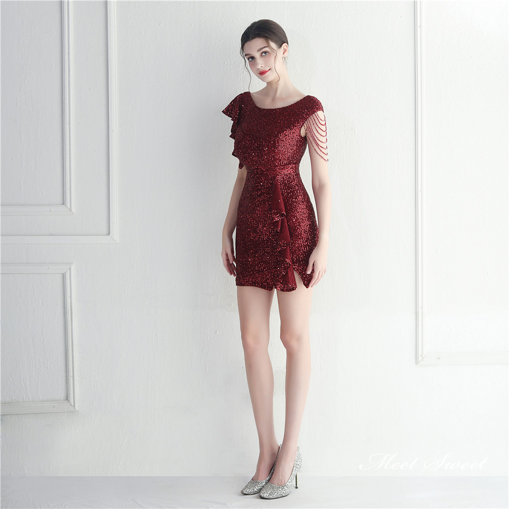 カラードレス ミニドレス パーティードレス 結婚式 二次会 発表会 フォーマルドレス スパンファスナー 演奏会 イベント アシンメトワンピース 