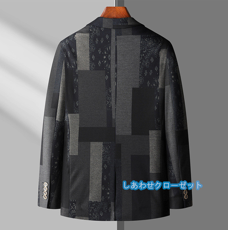 テーラードジャケット メンズ おしゃれ ブレザージャケット カジュアルスーツ 配色 ビジネススーツ フォマールスーツ 紳士用 通勤 春秋冬 アウター 
