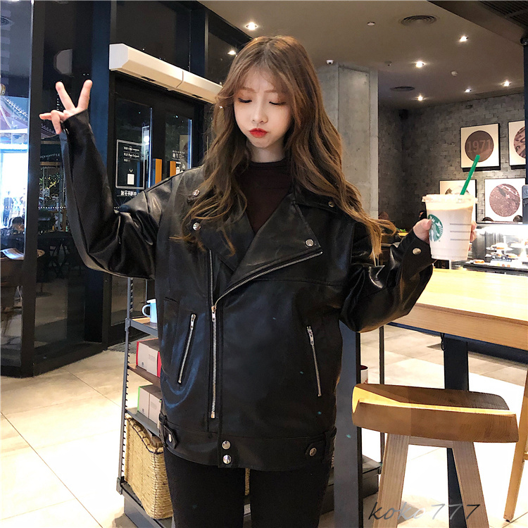 ジャケット レディース コート 革ジャン レザージャケット ヒップホップ 女子外套 秋冬 ライダースジャケット カジュアル アウター お出掛け 