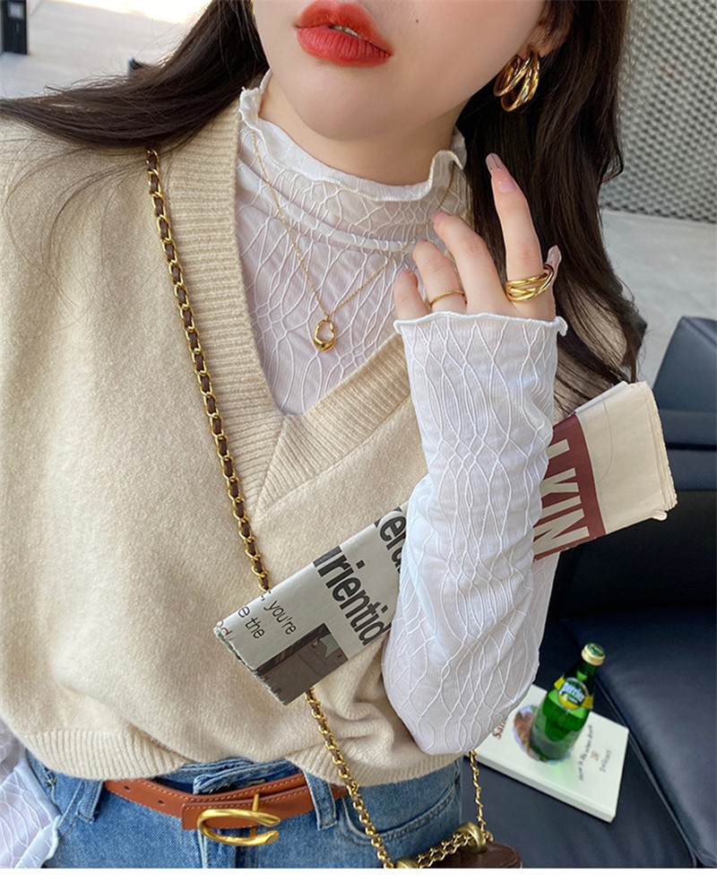 Tシャツ レディース 長袖 カットソー シースルー インナー 秋 冬 シアートップス 細身 通勤 日常 女性用 無地 普段着 きれいめ ハイネック 