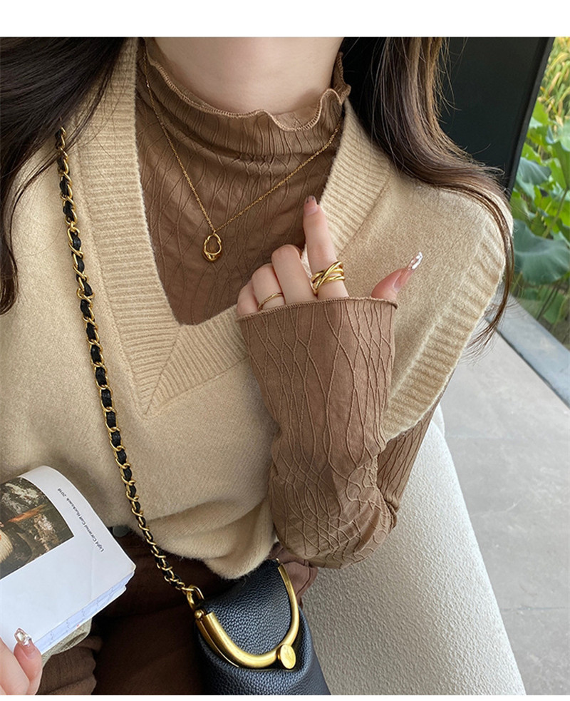 Tシャツ レディース 長袖 カットソー シースルー インナー 秋 冬 シアートップス 細身 通勤 日常 女性用 無地 普段着 きれいめ ハイネック 