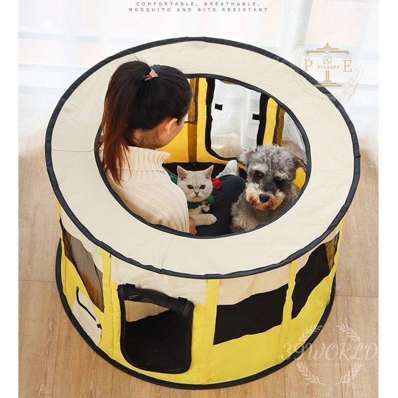 ペットサークル 折りたたみ式 テント 犬 猫 ウサギ用 ペットケージ 小動物 丈夫 屋内 メッシュ 小型犬 頑丈 全7色 持ち運び便利 組み立て簡単 車内 屋外 