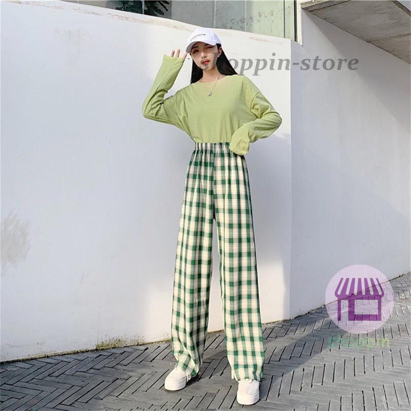 ワイドパンツ レディース ガウチョパンツ ハイウエスト チェック柄 イージーパンツ カジュアル 長ズボン ウエストゴム 薄手 ゆったり 春夏 