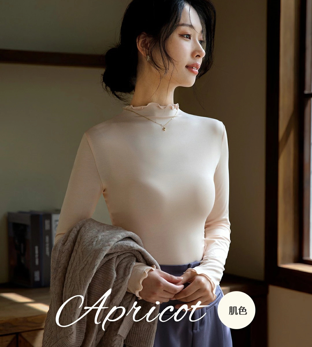 カットソー レディース 長袖 トップス ストレッチ インナー 柔らかい 通勤 冬 長袖Tシャツ シンプル トップス 春 着痩せ M 母 無地 ハイネック L 2L ママ 秋 