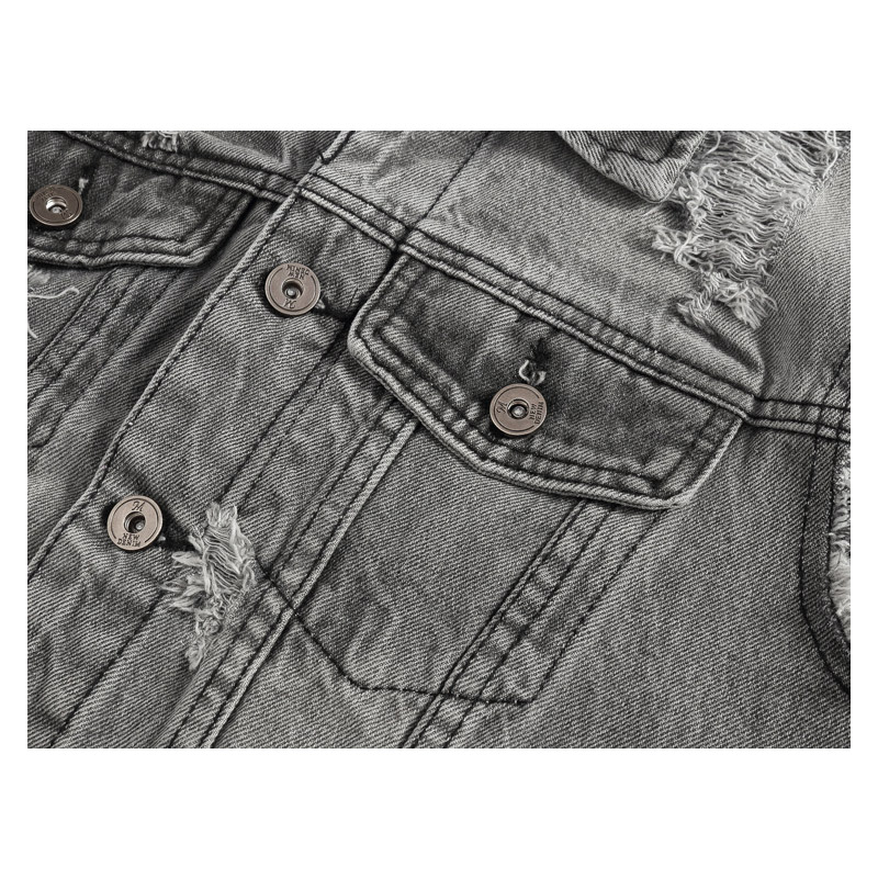 ベスト メンズ デニム Gジャン デニムベスト ジレ コーデ ジレー 着痩せ かっこいい チョッキ ノースリーブ カジュアル 前開き トップス ダメージ加工 作業着 