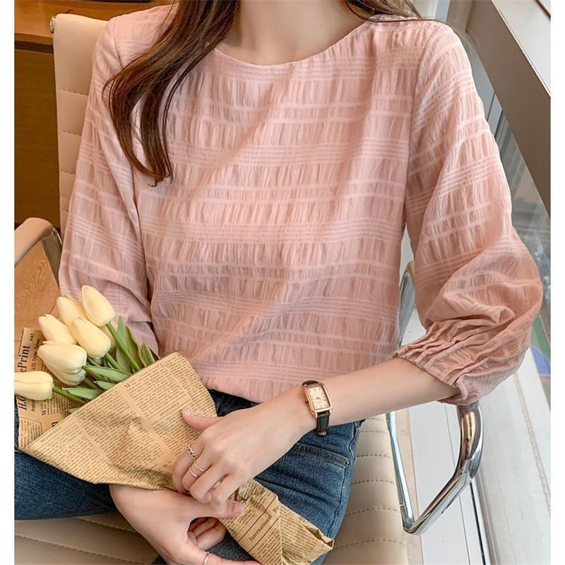 ブラウス レディース 長袖 春秋 長袖シャツ 七分袖丈 入学式 デート シンプル OL おしゃれ 通勤 体型カバー ビジネス フォーマル トップス 