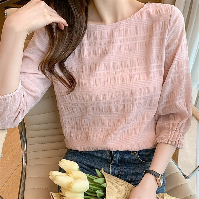 ブラウス レディース 長袖 春秋 長袖シャツ 七分袖丈 入学式 デート シンプル OL おしゃれ 通勤 体型カバー ビジネス フォーマル トップス 