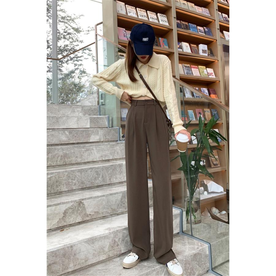 チノパン ワイドパンツ スラックス レディース パンツ ズボン ロング 体型カバー カジュアル イージーパンツ テーパード ボゆったり 春夏 