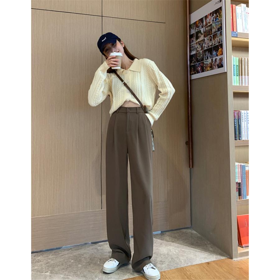 チノパン ワイドパンツ スラックス レディース パンツ ズボン ロング 体型カバー カジュアル イージーパンツ テーパード ボゆったり 春夏 