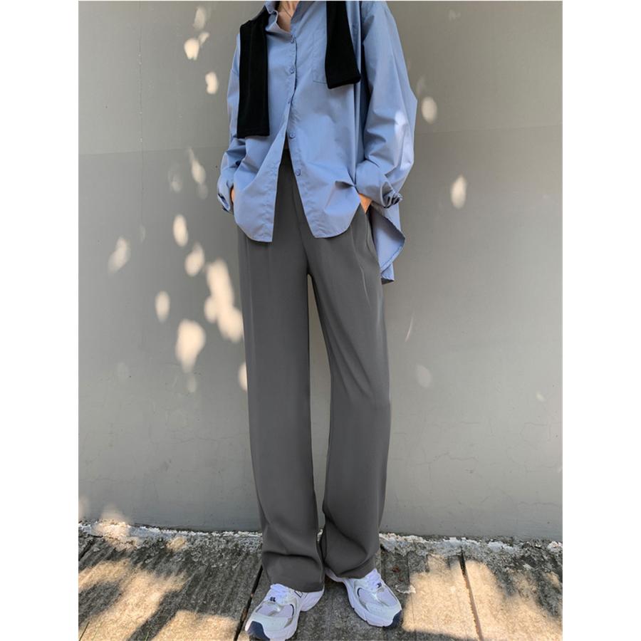 チノパン ワイドパンツ スラックス レディース パンツ ズボン ロング 体型カバー カジュアル イージーパンツ テーパード ボゆったり 春夏 