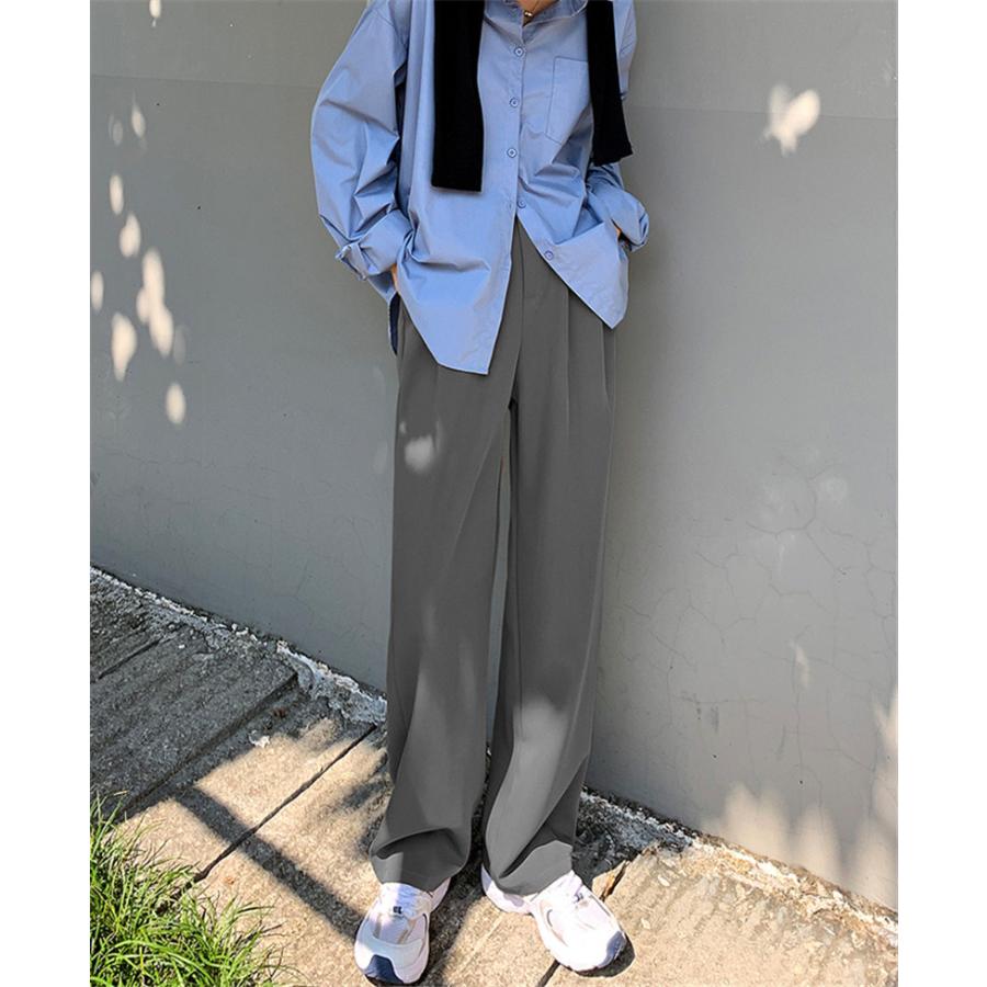 チノパン ワイドパンツ スラックス レディース パンツ ズボン ロング 体型カバー カジュアル イージーパンツ テーパード ボゆったり 春夏 