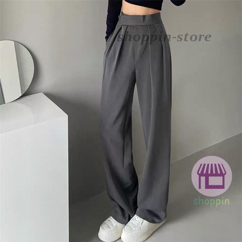 ワイドパンツ レディース ガウチョパンツ ロング スラックス ストレートパンツ 春夏 通勤 着痩 ハイウエスト マジックテープ 美脚 スリム ゆったり 