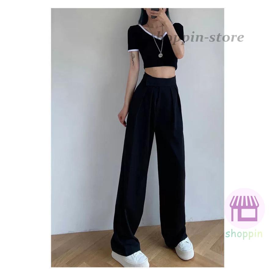 ワイドパンツ レディース ガウチョパンツ ロング スラックス ストレートパンツ 春夏 通勤 着痩 ハイウエスト マジックテープ 美脚 スリム ゆったり 