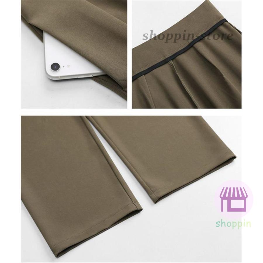 ワイドパンツ レディース ガウチョパンツ ロング スラックス ストレートパンツ 春夏 通勤 着痩 ハイウエスト マジックテープ 美脚 スリム ゆったり 