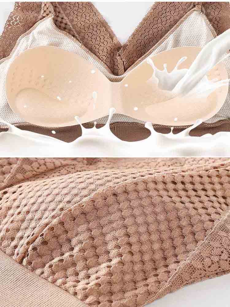 ブラジャー ノンワイヤー レース 下着 ナイトブラ 育乳 速乾 型崩れしない 軽量 レディース おしゃれ インナー かわいい 吸汗 楽 スポーツブラ 