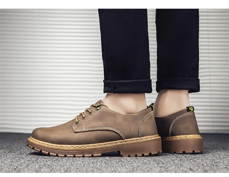 ワークブーツ スニーカー メンズ PU革靴 オックスフォード エアクッション オックスフォード 靴 通気 軽量 スニーカー 男性 カジュアル 