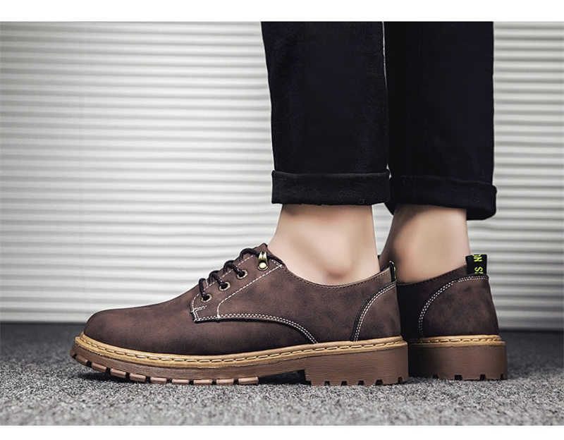 ワークブーツ スニーカー メンズ PU革靴 オックスフォード エアクッション オックスフォード 靴 通気 軽量 スニーカー 男性 カジュアル 