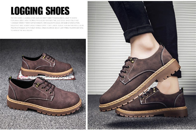 ワークブーツ スニーカー メンズ PU革靴 オックスフォード エアクッション オックスフォード 靴 通気 軽量 スニーカー 男性 カジュアル 