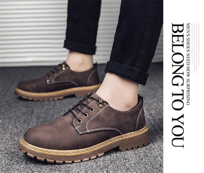 ワークブーツ スニーカー メンズ PU革靴 オックスフォード エアクッション オックスフォード 靴 通気 軽量 スニーカー 男性 カジュアル 
