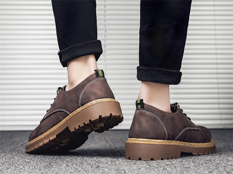 ワークブーツ スニーカー メンズ PU革靴 オックスフォード エアクッション オックスフォード 靴 通気 軽量 スニーカー 男性 カジュアル 