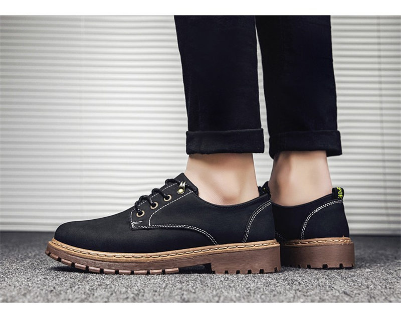 ワークブーツ スニーカー メンズ PU革靴 オックスフォード エアクッション オックスフォード 靴 通気 軽量 スニーカー 男性 カジュアル 