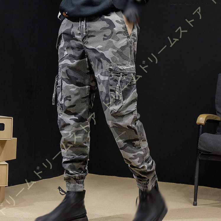 カーゴパンツメンズ メンズカーゴパンツ アウトドア パンツ 大きいサイズ カーゴパンツ 春夏秋冬 スキニー 綿 ダンス 調整紐 作業ボお洒落 作業ズボン 