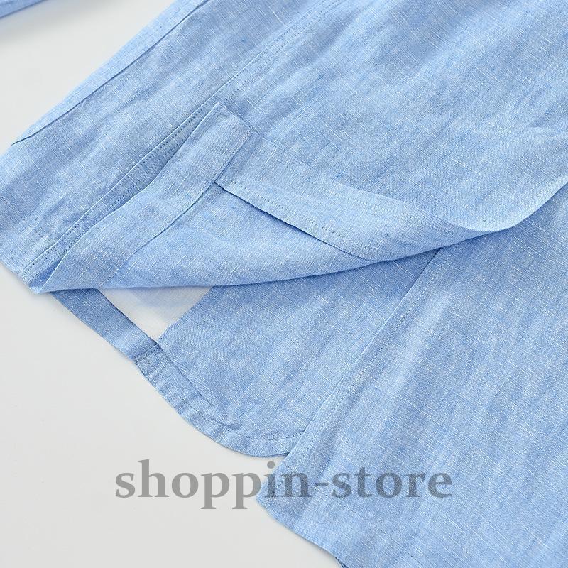 カジュアルシャツ 綿麻 ゆったり おしゃれ メンズ リネン ファッション シャツコート トップス 春服 長袖 夏服 トップス 秋服 