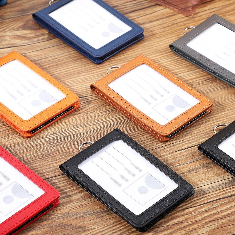 IDカードホルダー 名札ケース 社員証 資格証 免許証 リバーシブル IDケース 軽い パスケース 隠す 個人情報 ネームホルダー ネックストラップ 