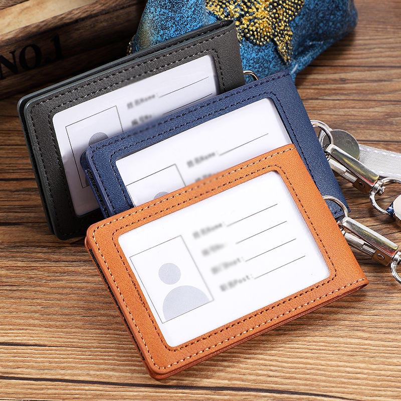 IDカードホルダー 名札ケース 社員証 資格証 免許証 リバーシブル IDケース 軽い パスケース 隠す 個人情報 ネームホルダー ネックストラップ 