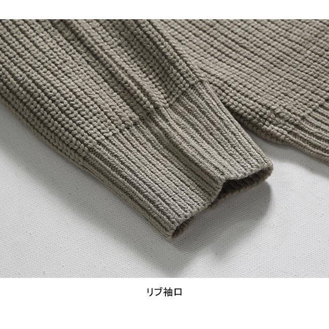 ニットセーター メンズ アウター 無地 折り襟 長袖 春秋 ハーフジップ ゆったり 体型カーバー シンプル リブ編み 伸縮性 柔らかい 