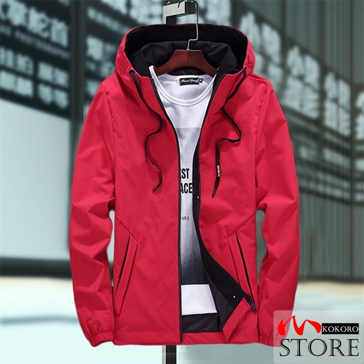 ジャケット マウンテンメンズ ウィンドブレーカー フード付き ジップブルゾン 撥水加工 大きいサイズ 防風 秋 春 