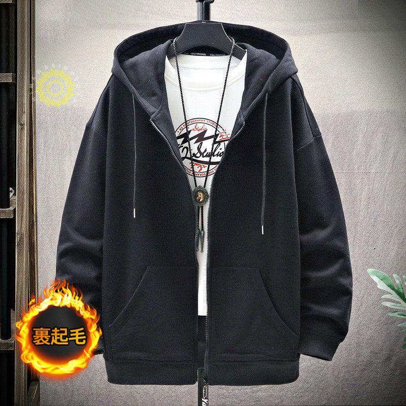 メンズ 長袖 フード付き 運動 裏起毛 ジップアップ カーディガン マウンテン秋服 ビッグシルエット 春秋冬 ジャケット 
