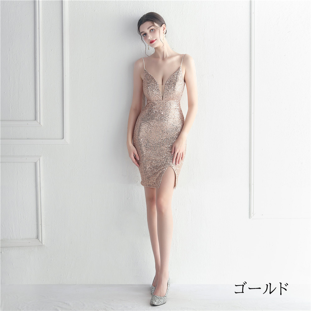 カラードレス ミニドレス パーティードレス 結婚式 二次会 発表会 フォーマルドレス 演奏会 袖なし ミディアムドレス 演出 スパンファスナー ワンピース 