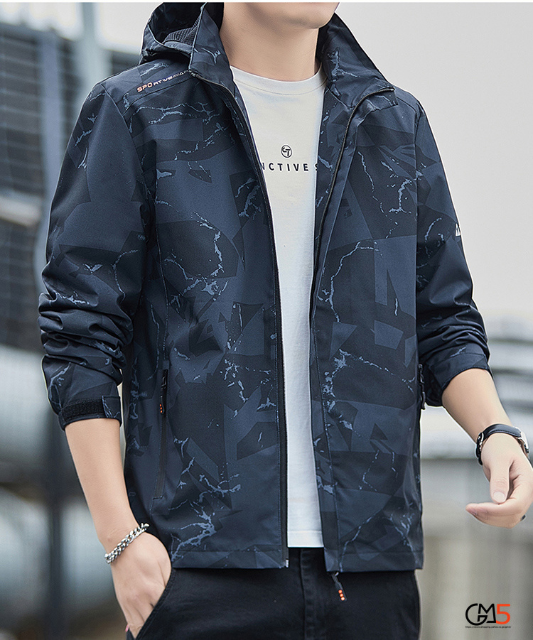 マウンテンメンズ 防水 総柄 ジャケット フード付き スポーツ 新作 アウター 大きいサイズ 秋服運動着 