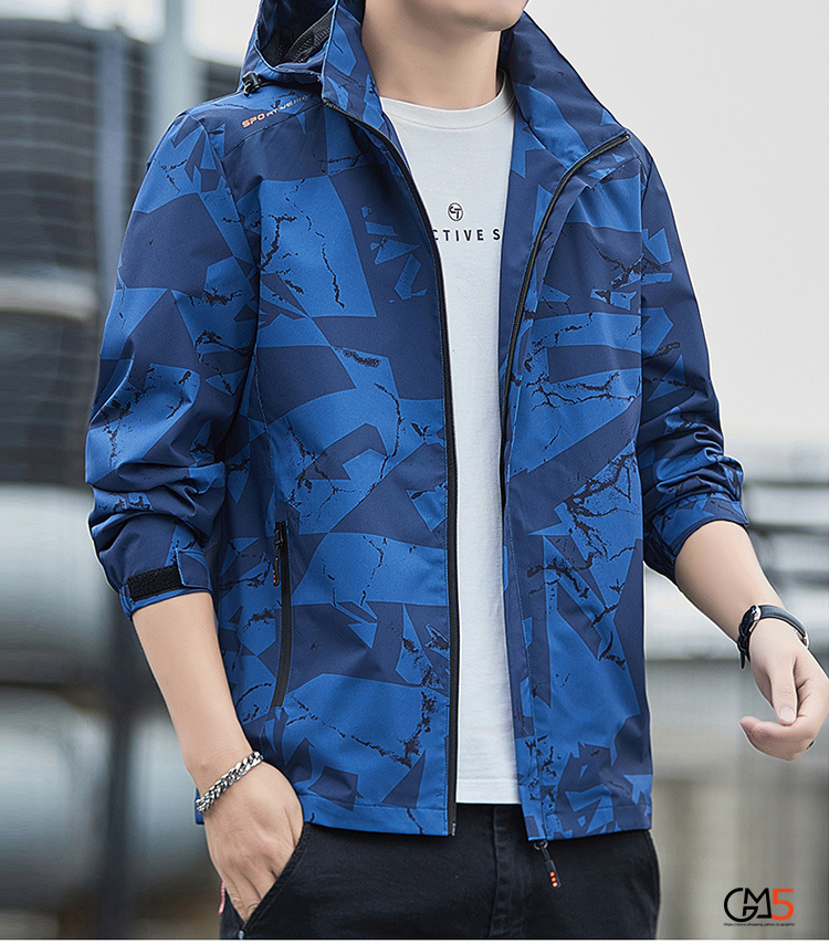 マウンテンメンズ 防水 総柄 ジャケット フード付き スポーツ 新作 アウター 大きいサイズ 秋服運動着 