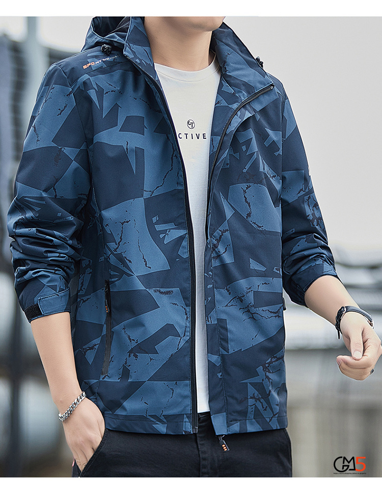 マウンテンメンズ 防水 総柄 ジャケット フード付き スポーツ 新作 アウター 大きいサイズ 秋服運動着 