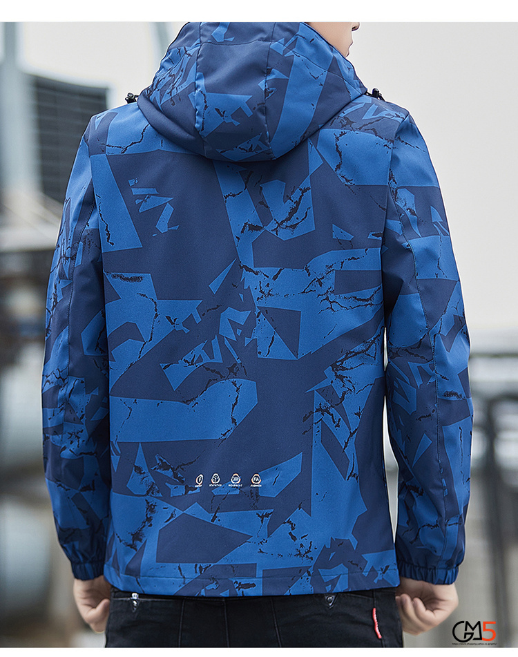 マウンテンメンズ 防水 総柄 ジャケット フード付き スポーツ 新作 アウター 大きいサイズ 秋服運動着 