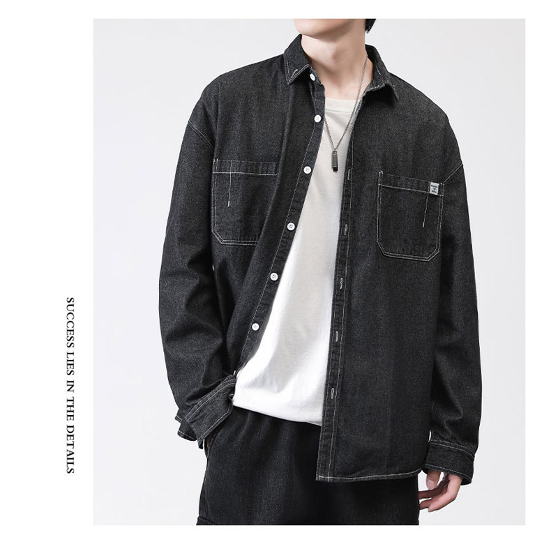 デニムシャツ メンズ 長袖 カジュアル アウター ジャケット春秋 デニム おしゃれ ジージャン シャツ シンプル 通学通勤 カジュアルシャツ デニムジャケット 