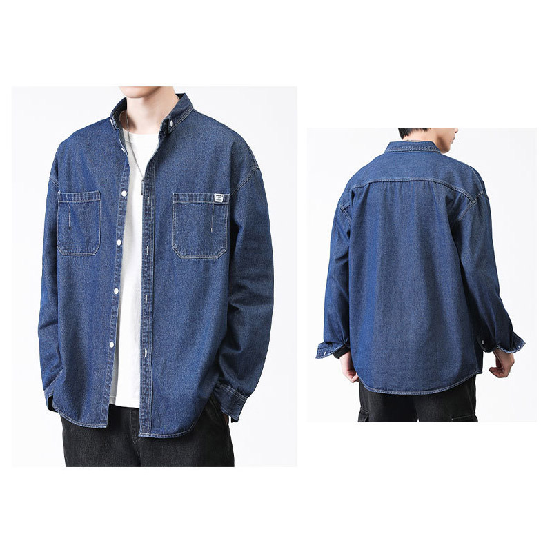 デニムシャツ メンズ 長袖 カジュアル アウター ジャケット春秋 デニム おしゃれ ジージャン シャツ シンプル 通学通勤 カジュアルシャツ デニムジャケット 
