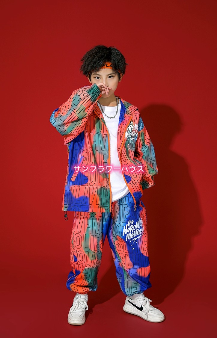 フード付き トップス ジャージセット ダンス衣装 ヒップホップ キッズ ジャズ セットアップ JAZZ 男の子 女の子 HIPHOP K-POP ダンス衣装 子供服 