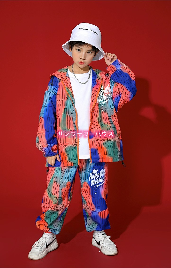 フード付き トップス ジャージセット ダンス衣装 ヒップホップ キッズ ジャズ セットアップ JAZZ 男の子 女の子 HIPHOP K-POP ダンス衣装 子供服 