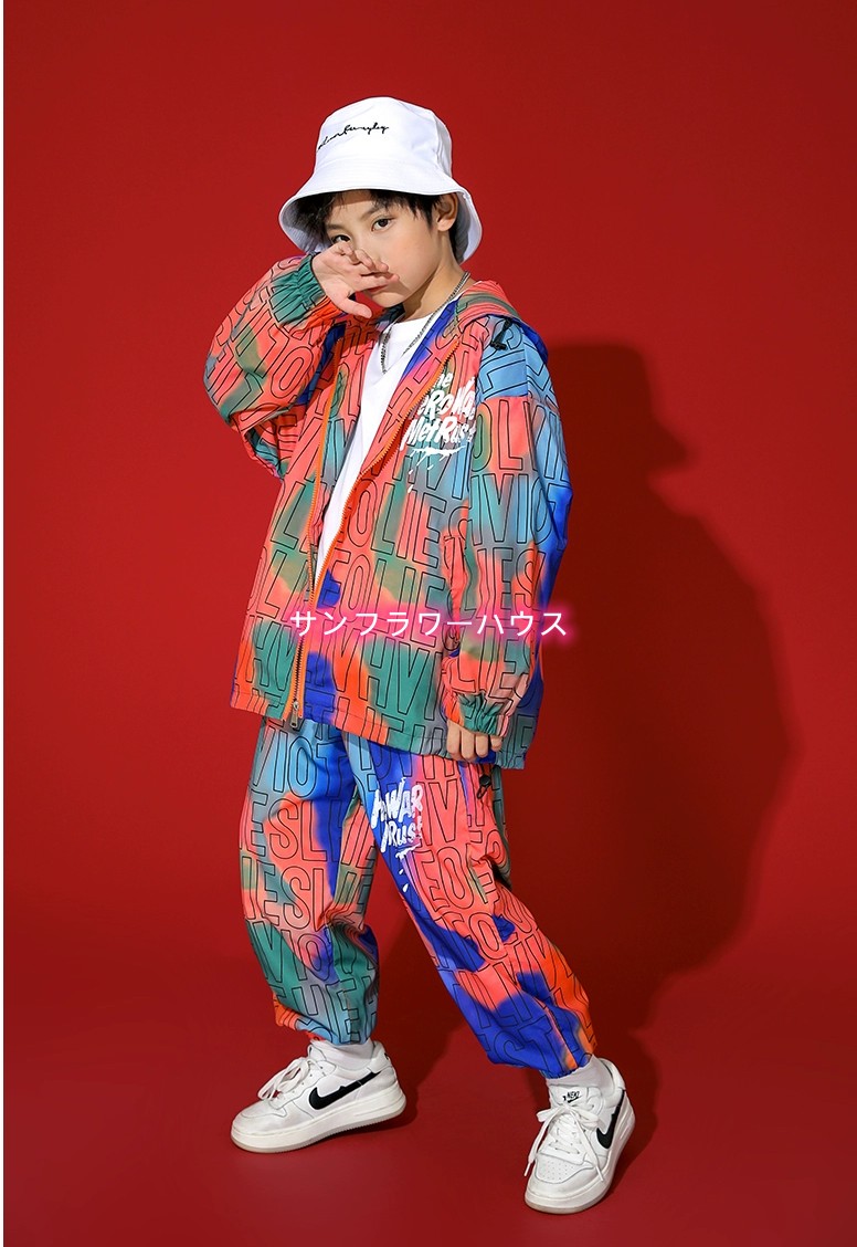 フード付き トップス ジャージセット ダンス衣装 ヒップホップ キッズ ジャズ セットアップ JAZZ 男の子 女の子 HIPHOP K-POP ダンス衣装 子供服 