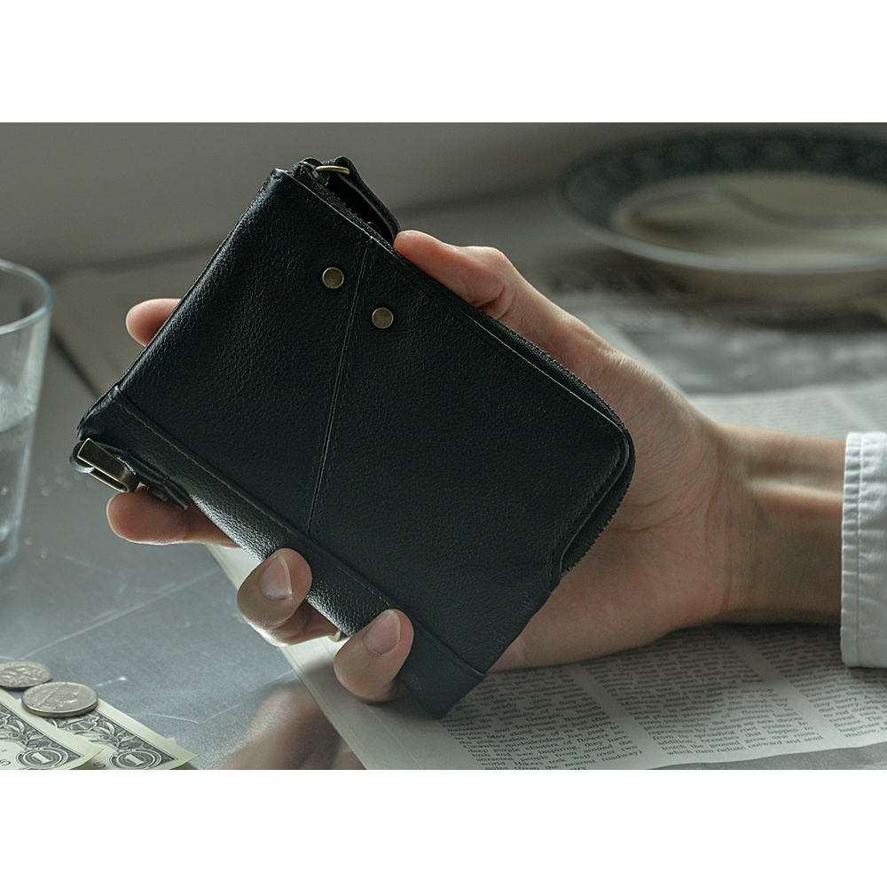 財布 二つ折り メンズ 二つ折り財布 ファスナー 。 カード レザー 折り財布 コンパクト 小銭入れ 無地 L字 軽量 コイン シンプル 