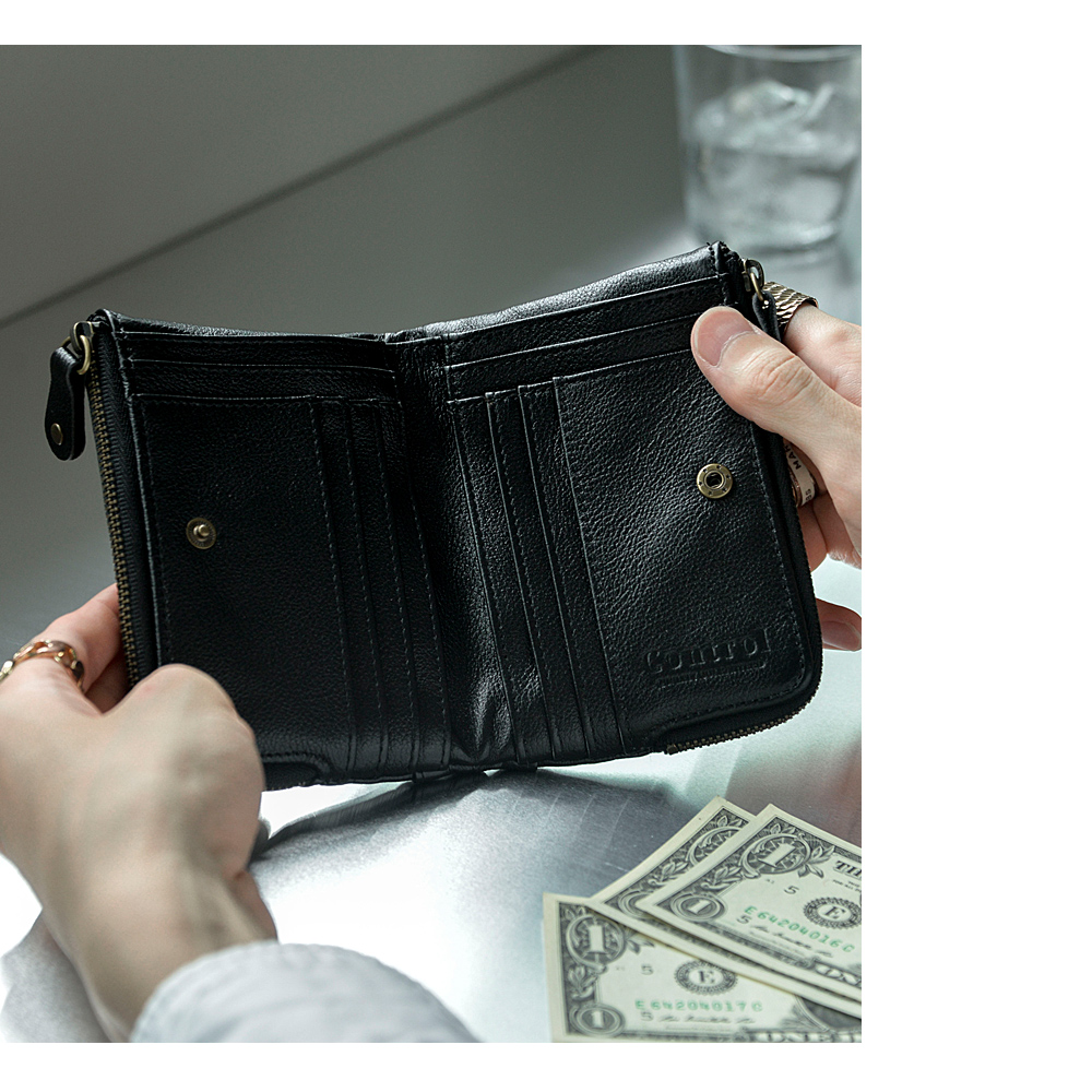 財布 二つ折り メンズ 二つ折り財布 ファスナー 。 カード レザー 折り財布 コンパクト 小銭入れ 無地 L字 軽量 コイン シンプル 