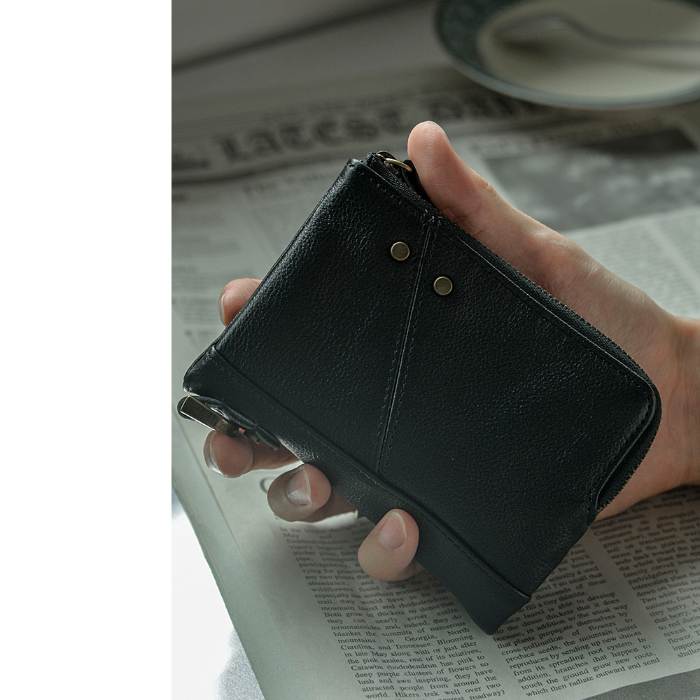 財布 二つ折り メンズ 二つ折り財布 ファスナー 。 カード レザー 折り財布 コンパクト 小銭入れ 無地 L字 軽量 コイン シンプル 