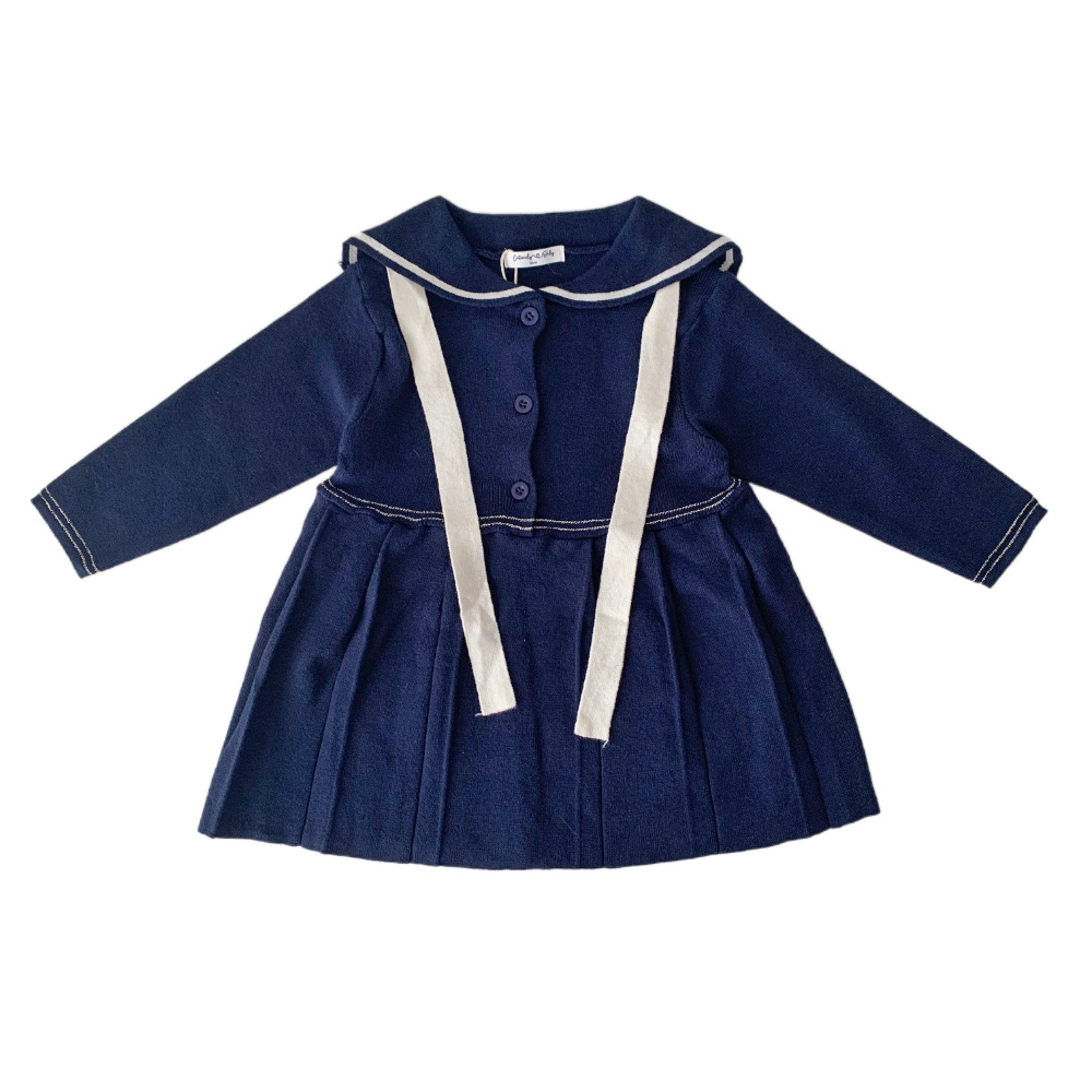 キッズ服 女の子 ワンピース 長袖 セーラー襟 プリーツ 女児 幼児 森ガール 入学式 七五三 通学 発表会 子供服 入園式 卒業式 通園 フォーマル 